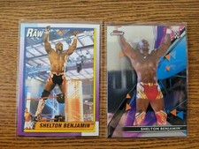 Shelton Benjamin 2021 Topps Finest #37 + 2021 Topps Heritage #41