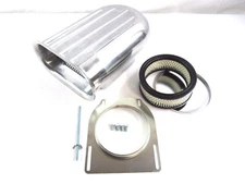 Hill born Style Finned 4150 Single Carb Hood Scoop Polished E40004P