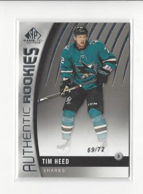 2017-18 SP Game Used #173 Tim Heed RC Rookie Sharks /72 