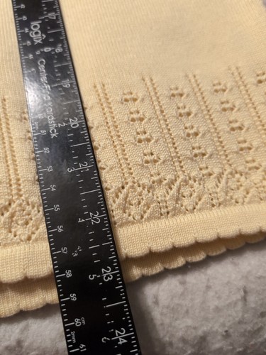Alfred Dunner Petite Yellow Vintage Flower Short Sleeve Sweater Size PL - Picture 6 of 6