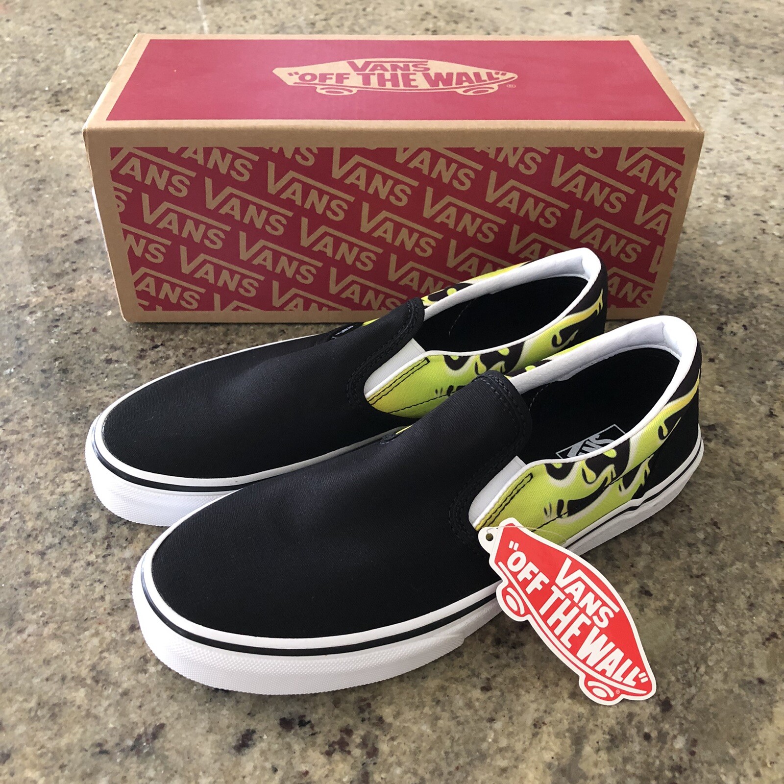 VANS Slip on Slime Flame Black True 