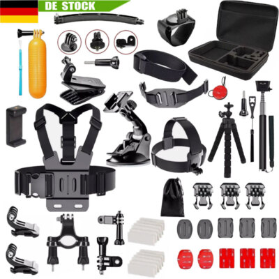 50 in 1 Action Kamera Zubehör Set Kompatibel mit GoPro Hero 12 11 10 9 7 6 5 4