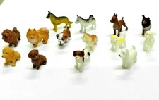 10Pcs G Scale 1:25 Animal Painted Figures for Model Train Layout Dog puppy
