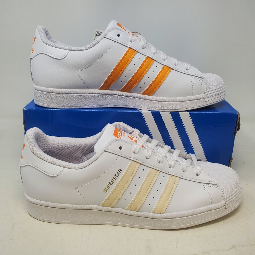 Men's Adidas Superstar White Ecru Tint Sneakers GZ3737 Sizes 7.5 9.5 10