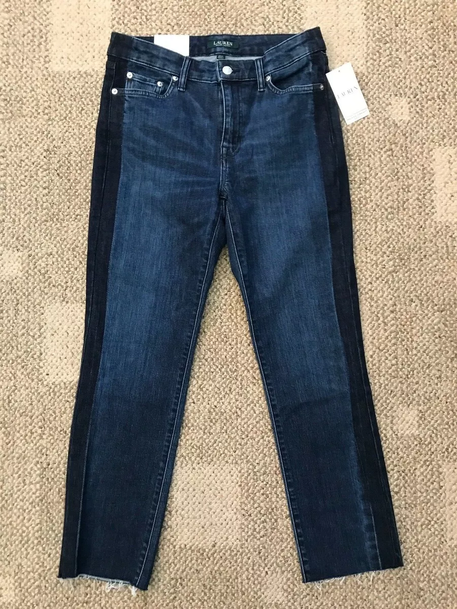 Lauren ralph lauren premier straight ankle jeans top