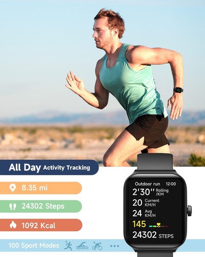 2025 Smart Watch For Men/Women, Waterproof Smartwatch Bluetooth iPhone Android - Picture 5 of 28