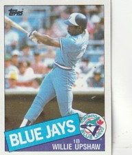 FREE SHIPPING-MINT-1985 (BLUE JAYS) Topps #75 Willie Upshaw