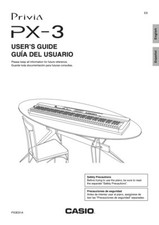 Users Guide  Instructions for Casio Privia Digital Piano Keyboard -Model PX-3