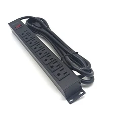8 Outlet Surge Protector Heavy duty Power Strip Metal Aluminum 10 FT Power Cable