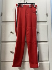 Boombah Baseball Pants Red With Black & White Stripe Size 30 NWT