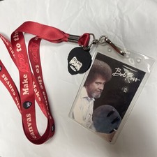 Bob Ross Lanyard Happy Accidents With Painting Charm And ID Holder