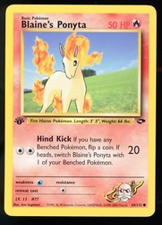 Blaine's Ponyta 64/132 1st Edition Common Gym Challenge