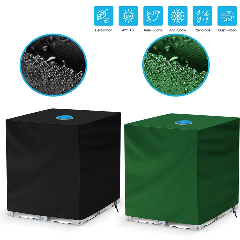 NEVERLAND 1000L IBC Tank Abdeckung UV Frostschutz Hülle Regenwassertank Abdeckplane de