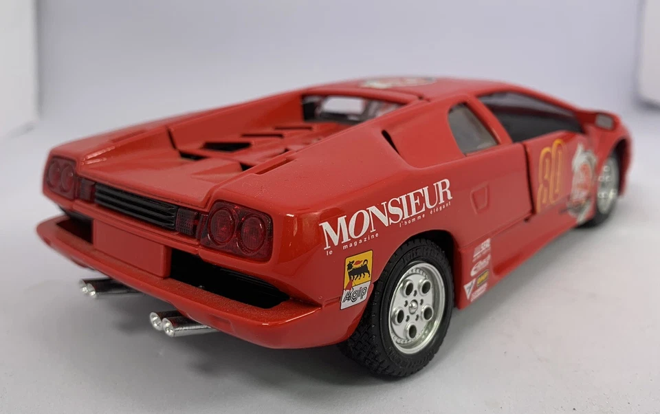 De colección Burago 1/24 1990 Lamborghini Diablo Supersport Philippe Charbroil Foto 4 de 4