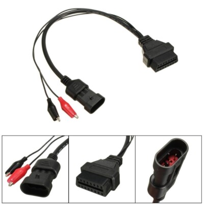 3 Pin to 16 Pin OBD2 Adapter Connector Diagnostic Cable for Fiat Alfa Lancia US