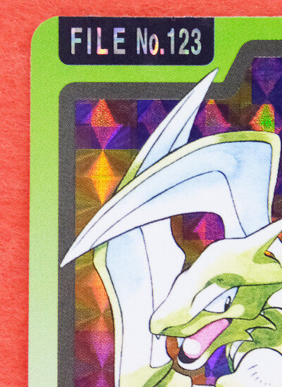 Scyther Holo FILE No.123 Pokemon Carddass 1997 Nintendo Bandai