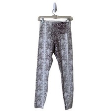 Lysse High Rise Snake Skin Print Skinny Ankle Leggings Women  s Size Small - FLAW