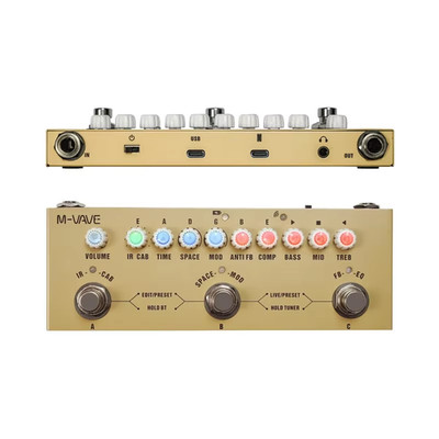M-Vave Cube BABY Multi-Effekt-Pedal für Gitarre 8 IR-Schränke wiederaufladbarer Bass