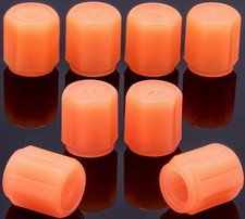8PCS Fluorescent Tire Valve Stem Caps - Glow in The Dark Tire 8 pcs Orange - A