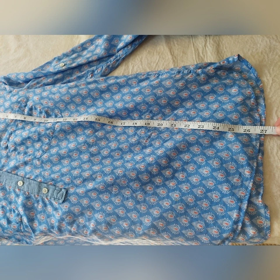 Blusa Camisa Talbots Diseño Azul Claro Botón Mujer Talla Grande Foto 4 de 4