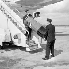 General Post Office pillar box loaded aboard an Air India Boe- 1962 Old Photo