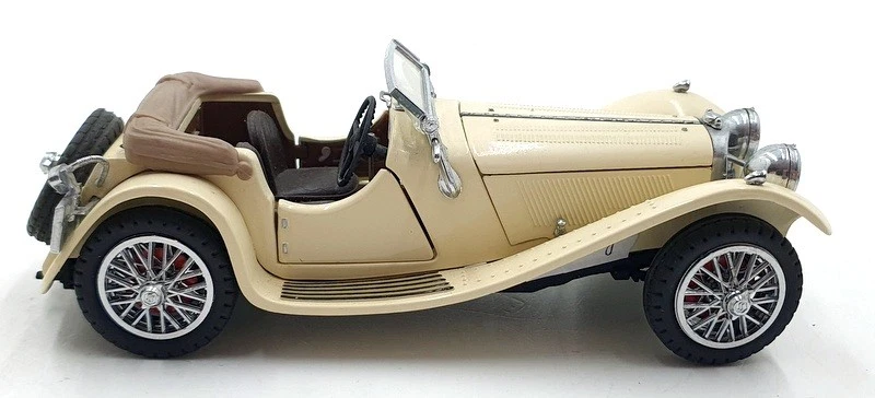 Franklin Mint 1/24 Scale Diecast 6525J - 1933 Jaguar SS-100 - Cream - Image 4 of 4