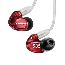 Shure SE535 Earphones Sound Isolating 3.5mm Stereo Voice Headset - White Red