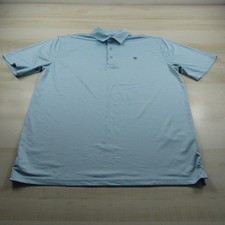 Ariat Polo Shirt Mens Medium Blue Tek Heat Series Stretch Outdoor Performance