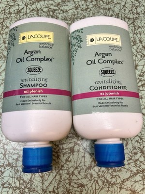 LaCoupe Argan Oil Complex Revitalizing SHAMPOO & CONDITIONER, 12.17 oz each