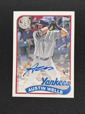2024 Topps Series 1 Austin Wells 1989 Topps Baseball Auto #89BA-AW NY Yankees