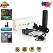 XL Ferro Rod Fire Starter — Extra Large Flint & Steel Survival Tool, All-Weather