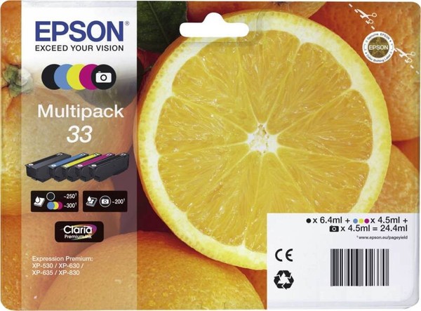 Epson T3337 Cmyk+Pbk 33 Multipack Neu & Ovp-image
