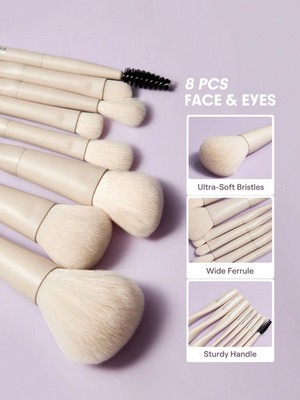 Sheglam Pro Core Make-up Pinsel Set Paket BEIGE 6 Stück Gesicht Augen Pinsel Werkzeuge Neu