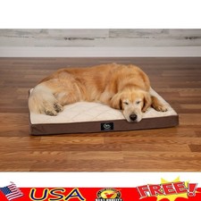 Orthopedic Dog Bed Quilted Pillow Top Non-Skid Machine Washable Cover Large Size