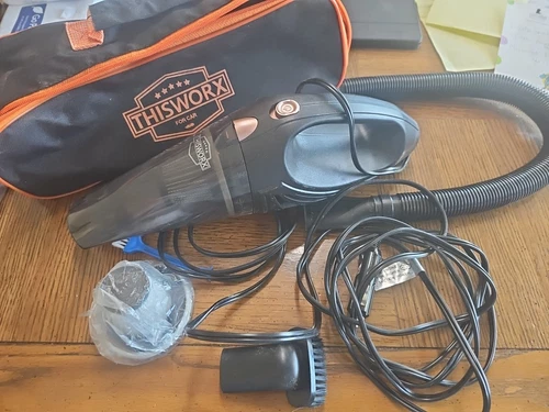 Thisworx Portable Car Vacuum Cleaner Corded Handheld Detailing 12V, Used Once