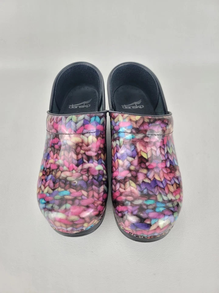 Zueco de mujer Dansko profesional charol talla 36 hilo tejido EE. UU. 5,5-6 Foto 4 de 4