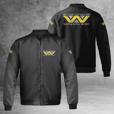 Weyland Yutani Corp Logo Alien Building Better Worlds Windproof Bomber Jacket-1