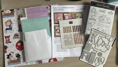 Kiddin  Around Stampin  Up Bundle & Stamp A Stack & Just kidding designer Paper