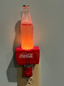 Collectible Coke Coca Cola Sparkle Glitter Night Light, w/Working Bulb