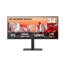 LG 34BA75QE 34" IPS QHD UltraWide Curved USB-C Monitor 34BA75QE-B.AEK