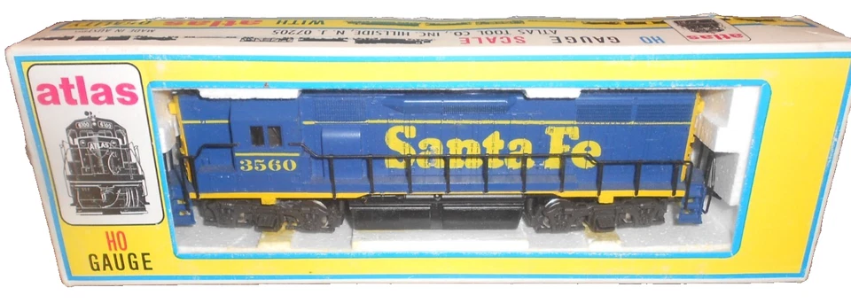 Motor Diesel Atlas Escala HO Santa Fe 3560 GP38 Nº Tren 7021 nuevo en caja. Foto 2 de 3