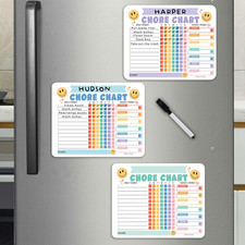 Magnetic Chore Chart for Kids Multiple Kids   Dry Erase Family Chore Chart for F