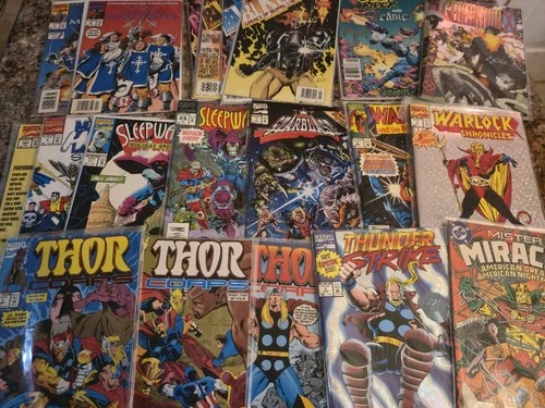 Vtg Marvel Comics Lot of 20 Blaze Ghost Rider Cable Thore Miracle Man Warlock