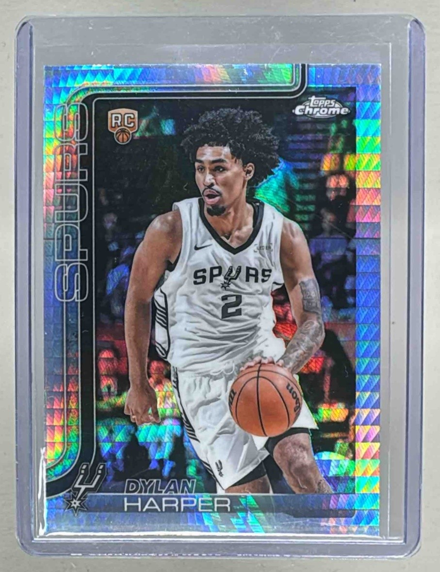 Dylan Harper 2025 Topps Chrome #252 Prism Refractor Rookie RC