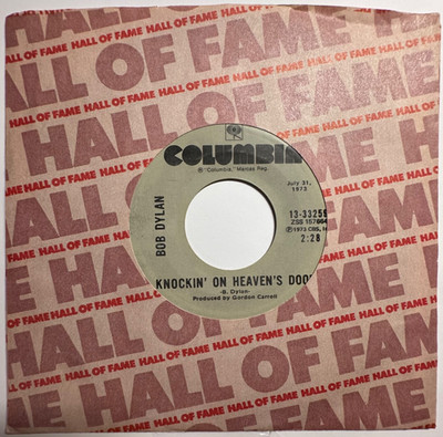 BOB DYLAN KNOCKIN' ON HEAVEN'S DOOR - A FOOL SUCH AS I  COLUMBIA 45RPM 7'' USA