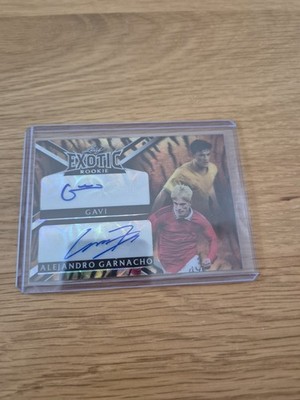 2023 Leaf Exotic Rookie Gavi & Garnacho 1/1 Dual Auto - Tiger KALEIDOSCOPE