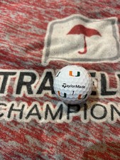 Taylormade TP5 Pix NCAA Golf Ball 2025 University Of Miami Hurricanes AAAA