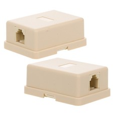 2 Pcs Telephone Accessory Junction Box and Data Wall Splitter Line