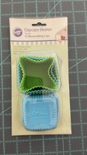 Wilton Silicone Baking Cups 12 Count Squares New 2.5 No Muffin Pan Needed Reuse