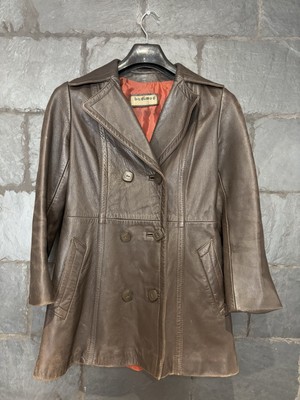 Badimod Vintage 1970-80 años chaqueta larga de piel